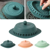 bathroom floor drain cover shower hair stoppers catchers kitchen sink filter silicone hair filter anti odor tools 3 colors