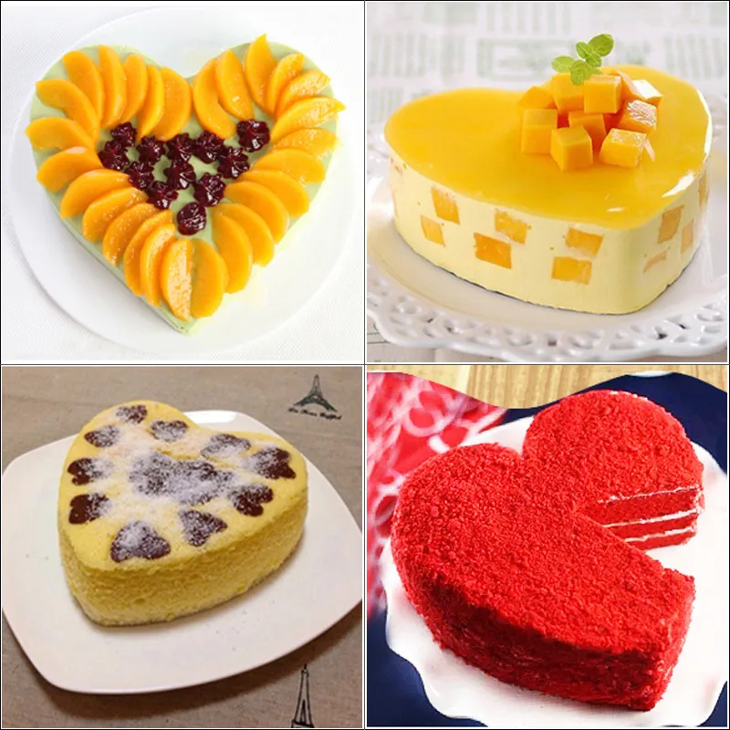 

Heart Bakery Silicone Mold For Baking 3D Cake Mold Pan Chiffon Mousse Dessert Cake Decoration Pastry Chocolate Molds Baking Tool