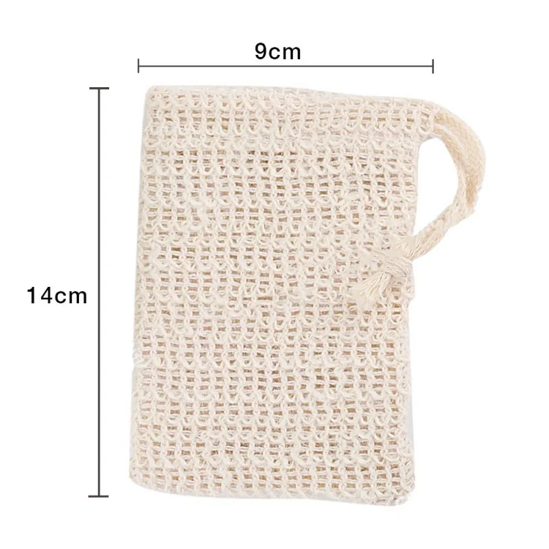 

Cotton Linen Drawstring Net Pouch Exfoliating Soap Storage Bag Shower Soap Bag Body Facial CleaningTool Hanging on the Wall Y