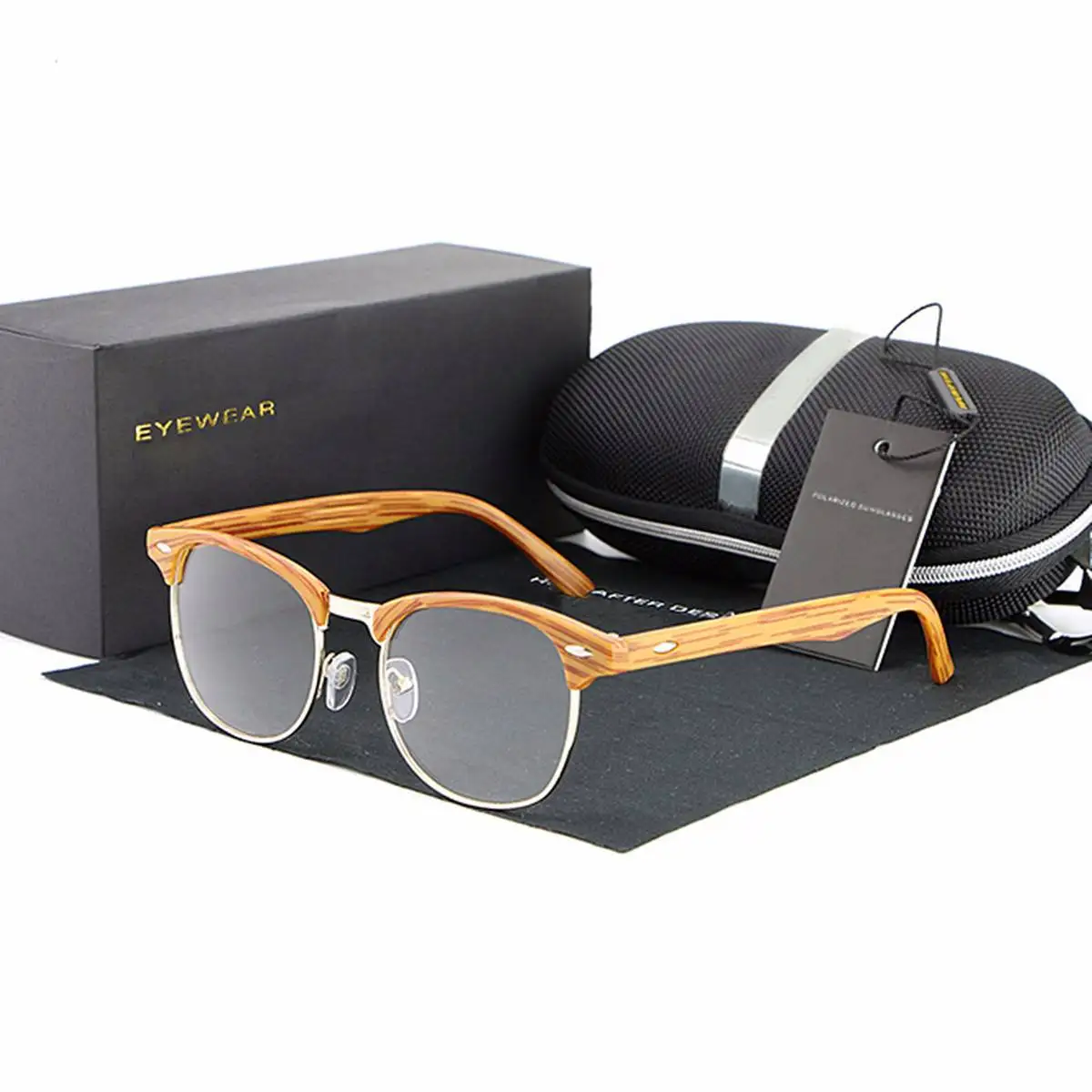 Vintage Clear Anti-Radiation Lens Eye Glasses Goggles Plain Glass Frames Men Women Fashion Transparent Semicircle Frame Glasse
