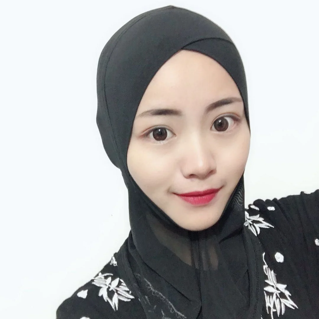 mesh islamic hijab Muslim head coverings inner scarf full cover turban women instant stretch jersey cap headscarf |