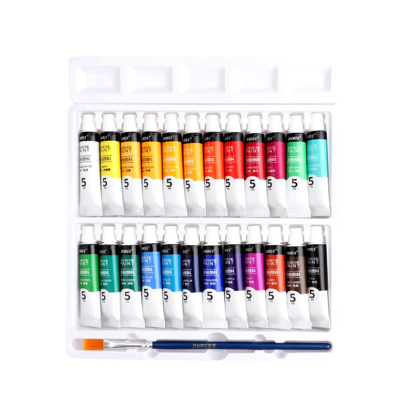 

24 Pcs A Box of Baoke WP804 Acrylic Paint Set 24 Color DIY Hand-painted Shoes Children's Waterproof Bing Rare Small Box Drawing