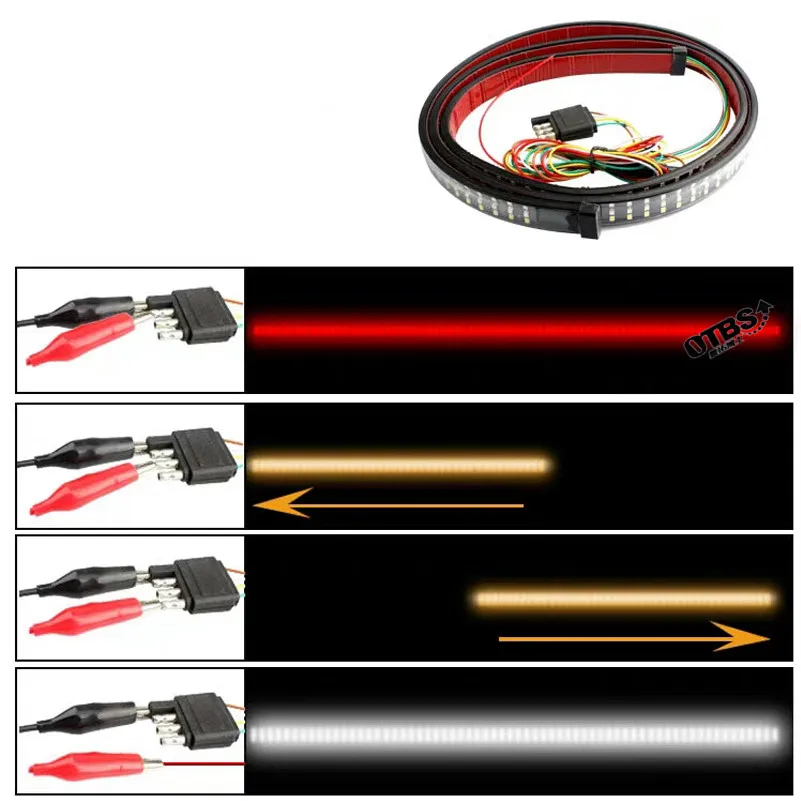 60 &quotТройной 3-РЯД светодиодный багажника светильник бар с янтарем сигнала