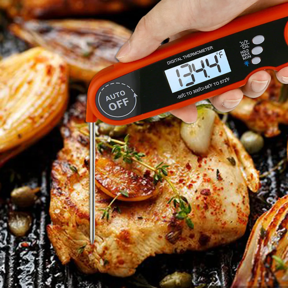 

BBQ Temperature Gauge Foldable Digital Thermometer Waterproof Food Thermometer Probe Steak Beer Opener Kitchen Cooking Tools