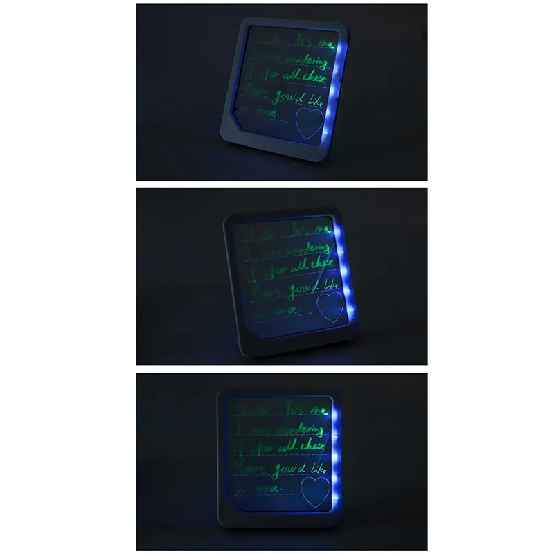 Светодиодная флуоресцентная доска для письма люминесцентная мигающая блокнот