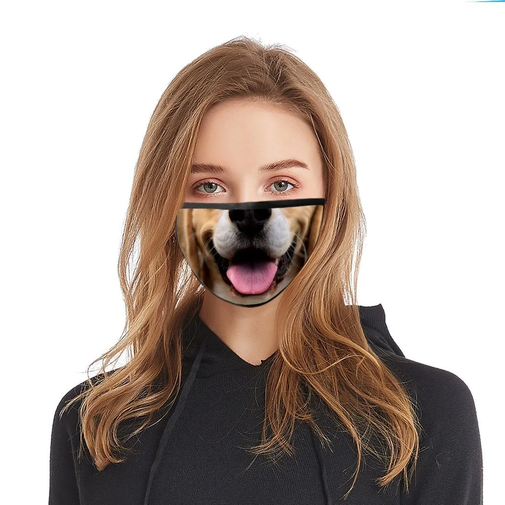 Забавная маска для лица с принтом унисекс 5 шт. дышащие велосипедные маски