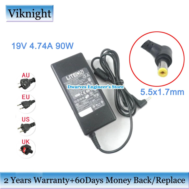 Оригинальный блок питания переменного тока 19 в 5745 а 90 Вт для ноутбука Acer ASPIRE 7720G 9300