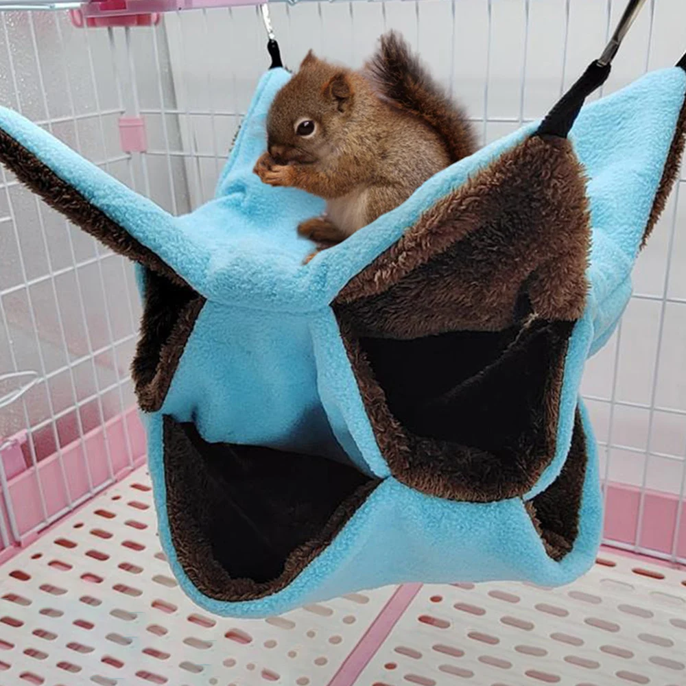 Hamster Hammock Birds Hanging House Small Animals Squirrel Cotton Beds Nesters Double Layer Rat Warm | Дом и сад