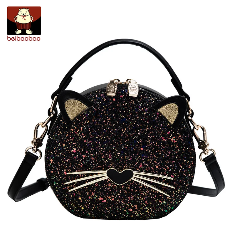 Высокое качество bling сумка расшитая блестками для детей с изображением милого