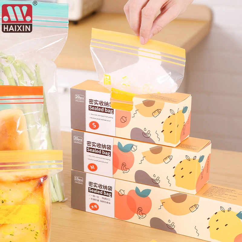 Новый 20 шт. многоразовые свежий мешок с застежкой молнией замораживания нагрева