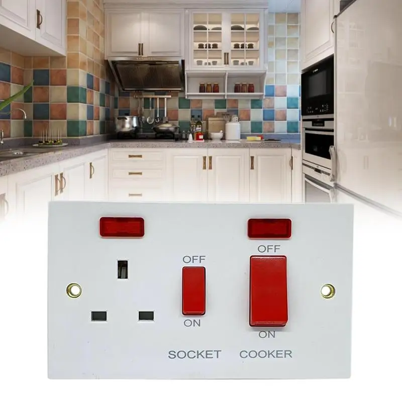 

146 Export British Bakelite Socket British Standard Standard High-Power 13A Double Break 45A Switch Kitchen Socket British R9I0