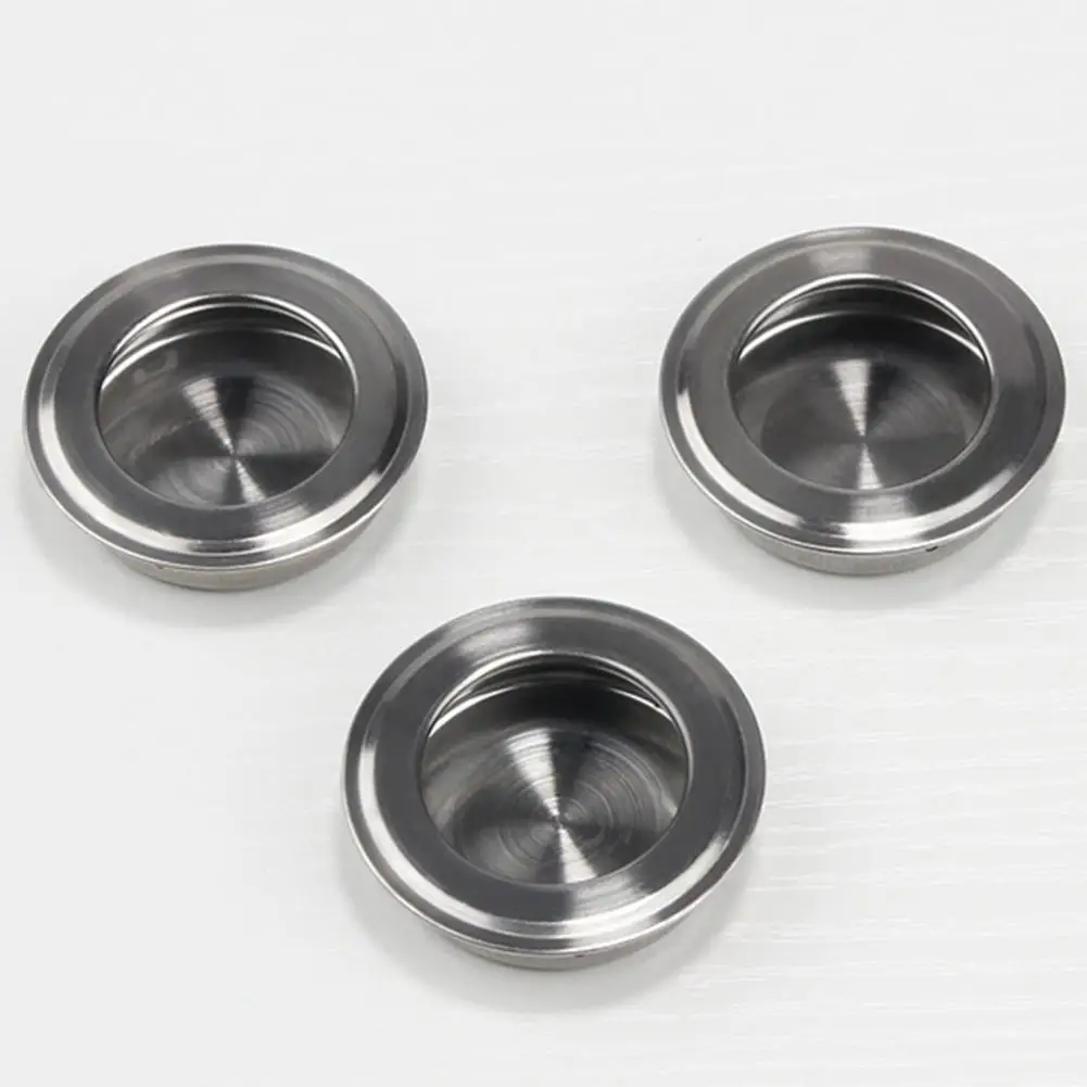 

Flush Pull Handle Surface Drawing Process Silver Color Sturdy Durable Hidden Handle Hidden Handle Recessed Handle 4Pcs