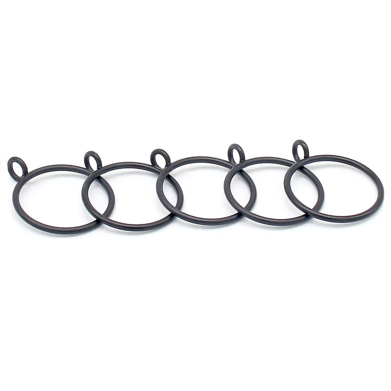 

40 Pack 1.5 Inch (38Mm) Inner Diameter Metal Curtain Rings Drapery Eyelet Curtain Rings - Black
