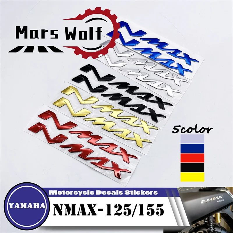 

For Yamaha NMAX155 125 NMAX 155 Motorcycle Decals Stickers Emblem Badge 3D Decal Raised Tank Wheel Tank Decals Applique Emblem