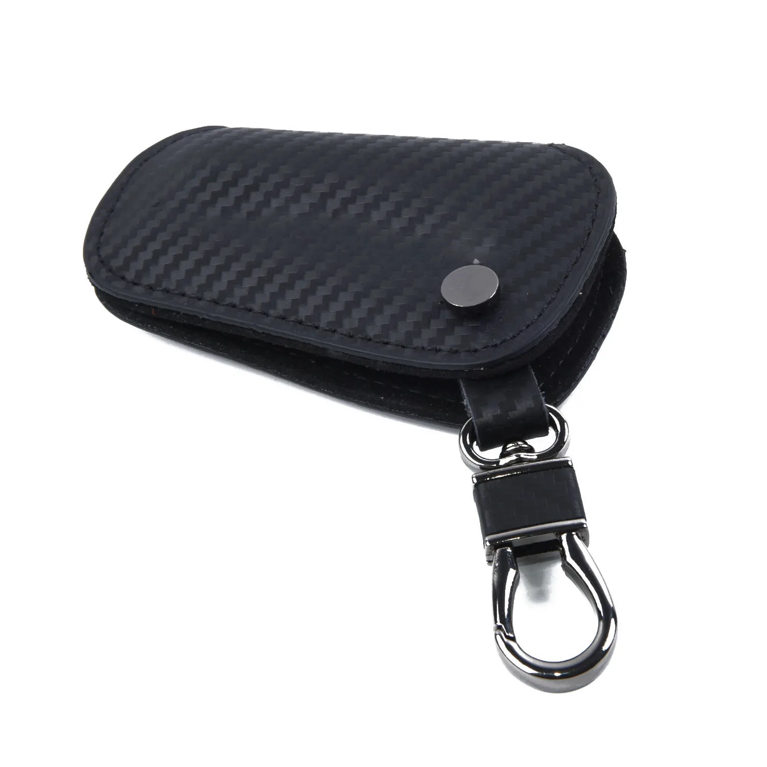 

1PCS Car Key Case Carbon Fiber Case Black Leather Durable Sale Stock Useful