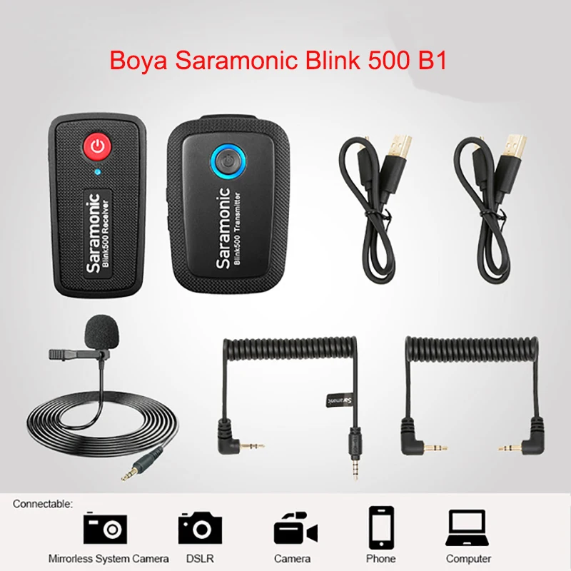 Беспроводной микрофон Boya Saramonic Blink 500 Blink500 B1 B2 B3 B4 с отворотами конденсаторный