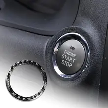 Autocollant pour bouton de démarrage et d'arrêt du moteur en Fiber de carbone, accessoire de voiture pour LEXUS IS250 300 350C 2006 – 2012
