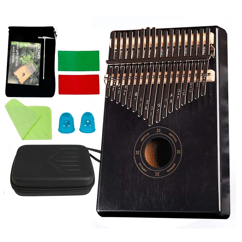 

17 Keys Kalimba Mahogany Thumb Piano 17 Key Music Keyboard High-Quality Wooden African Kalimba Finger Piano