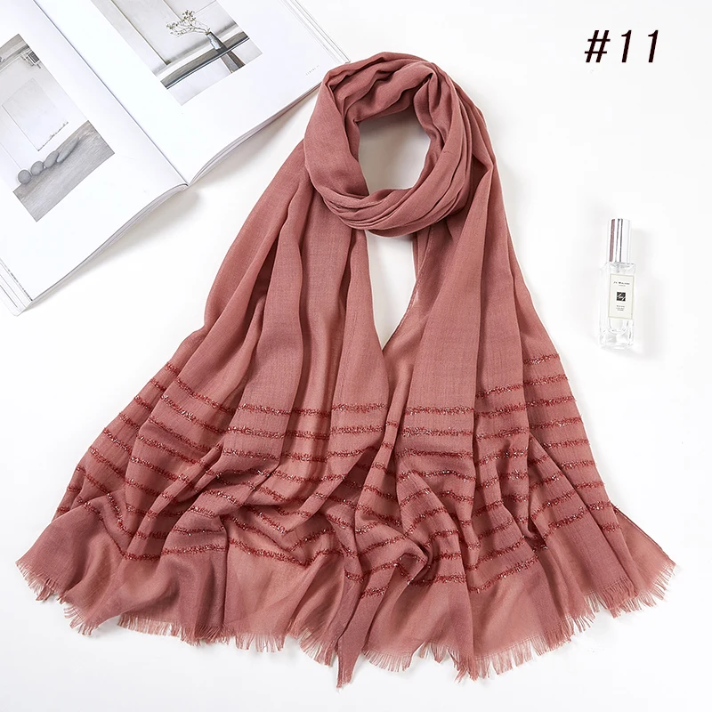 Plain Shimmer maxi cotton scarf hijab solid Fringed shawls glitter muslim long muslim head wrap turbans scarves/scarf 10PCS/LOT