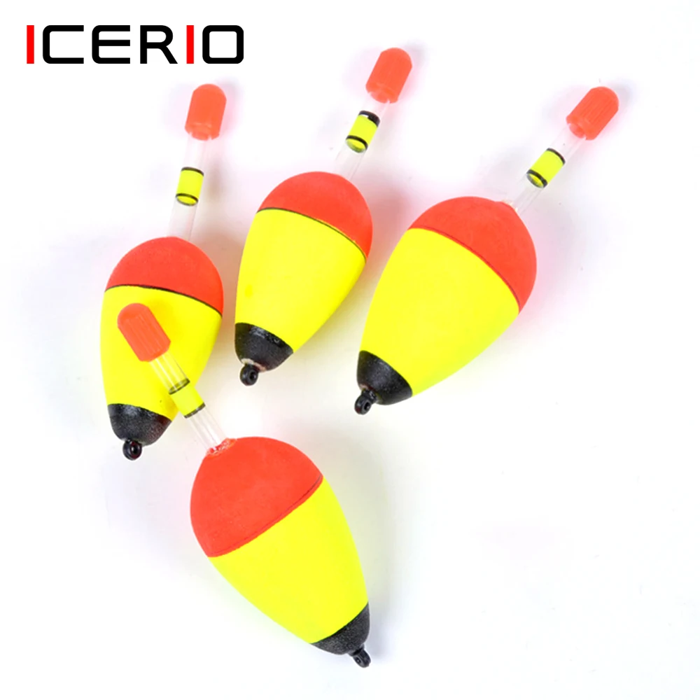 ICERIO [20 шт.] рыболовный поплавок с трубчатым хвостом для ночной рыбалки люмо