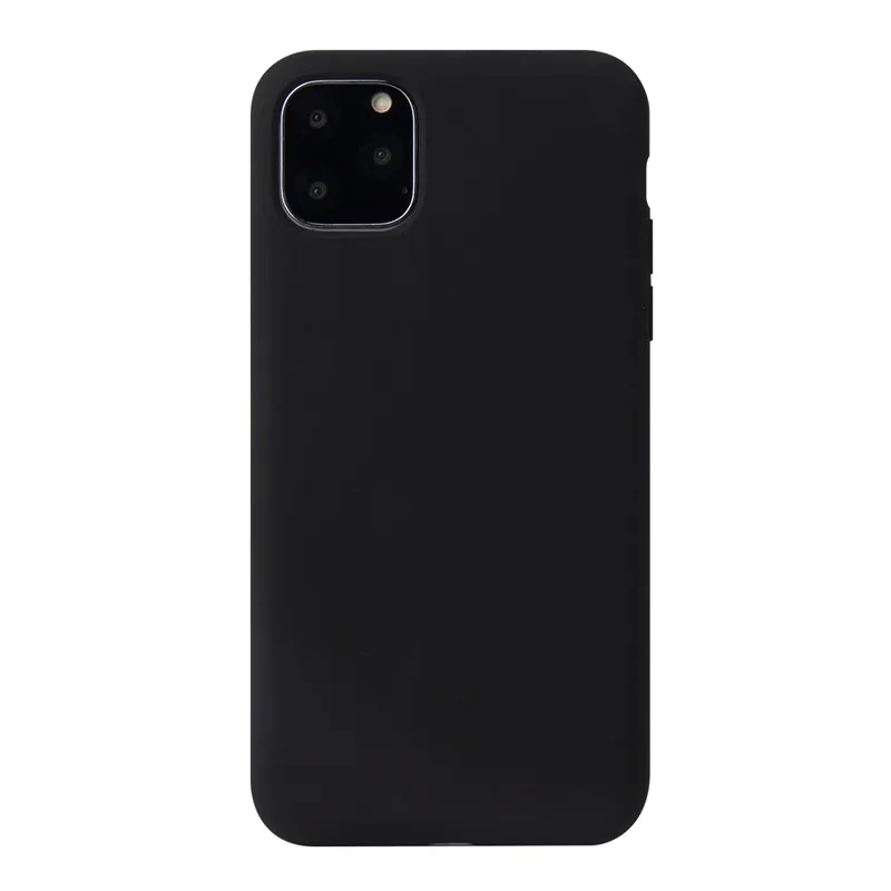 1:1 официальный Стильный силиконовый чехол для iphone 11 чехол 360 градусов полное покрытие для iphone 11 Pro Max новые чехлы - Цвет: black