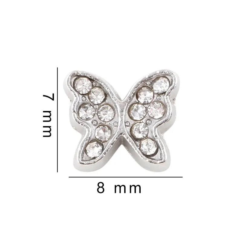 Посеребренный Апрельский фотоподвеска ювелирные украшения хрустальные бабочки