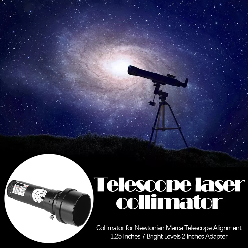 1 25 inches collimator 2inch adapter for newtonian marca telescope alignment 7 bright levels free global shipping