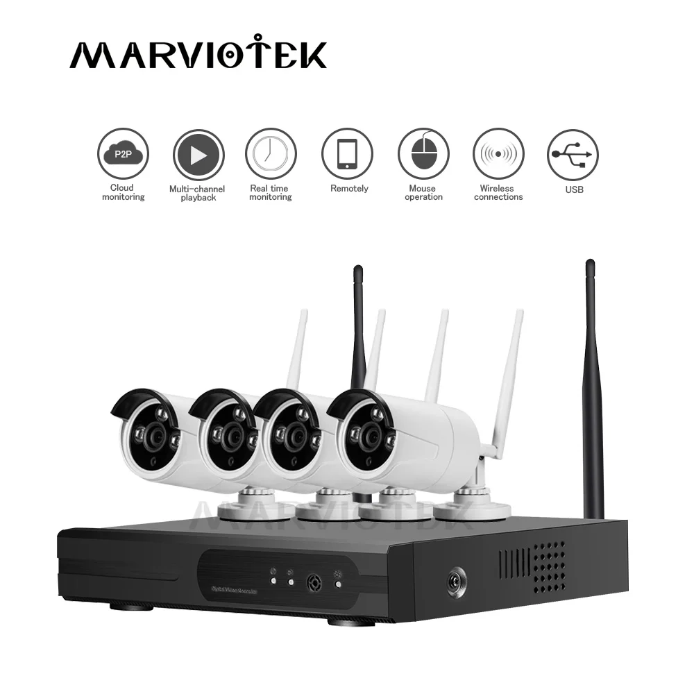 Беспроводная система видеонаблюдения 1080P с Wi-Fi | Безопасность и защита