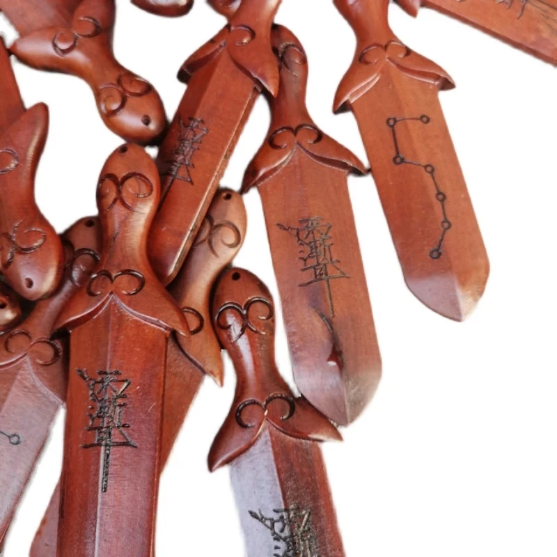 

Taoist Supplies Lightning Jujube Wood Crape Myrtle Taboo Sword Crape Myrtle Seven Star Jujube Wood Sword Thunder Splitting