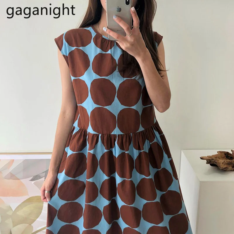 Женское винтажное платье-макси в горошек Gaganight праздничное модное