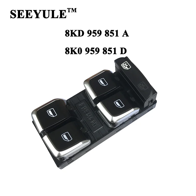 Автомобильный стеклоподъемник 8KD 959 851 A переключатель управления 8K0 851D F