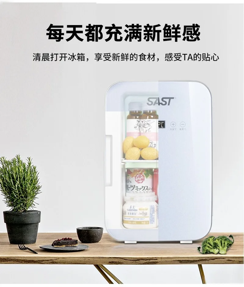 

8L Mini Car Home Dual-Purpose Refrigerator Household Dormitory Student Refrigeration Single Dormitory Small Refrigerator