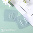 Двусторонняя клейкая настенная вешалка, Прочные прозрачные крючки, присоска, настенный держатель для хранения, домашний крючок