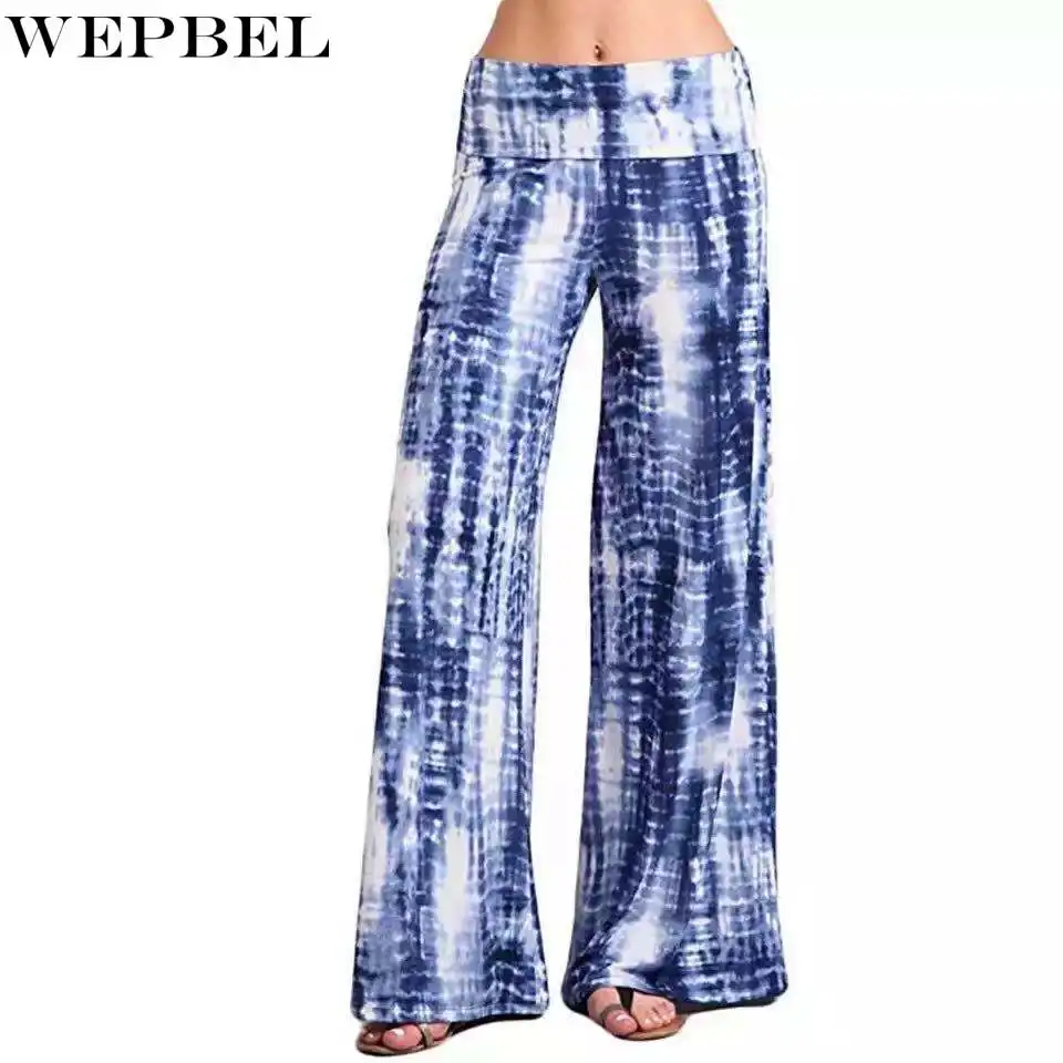 

Брюки WEPBEL женские с принтом тай-дай, повседневные свободные летние модные уличные спортивные штаны со средней талией и широкими штанинами