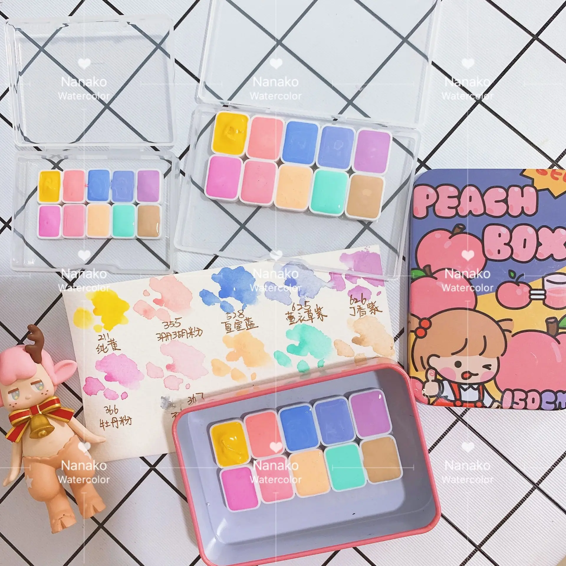 Русская белая ночная художница макарун конфетный цвет ed акварель маленькая