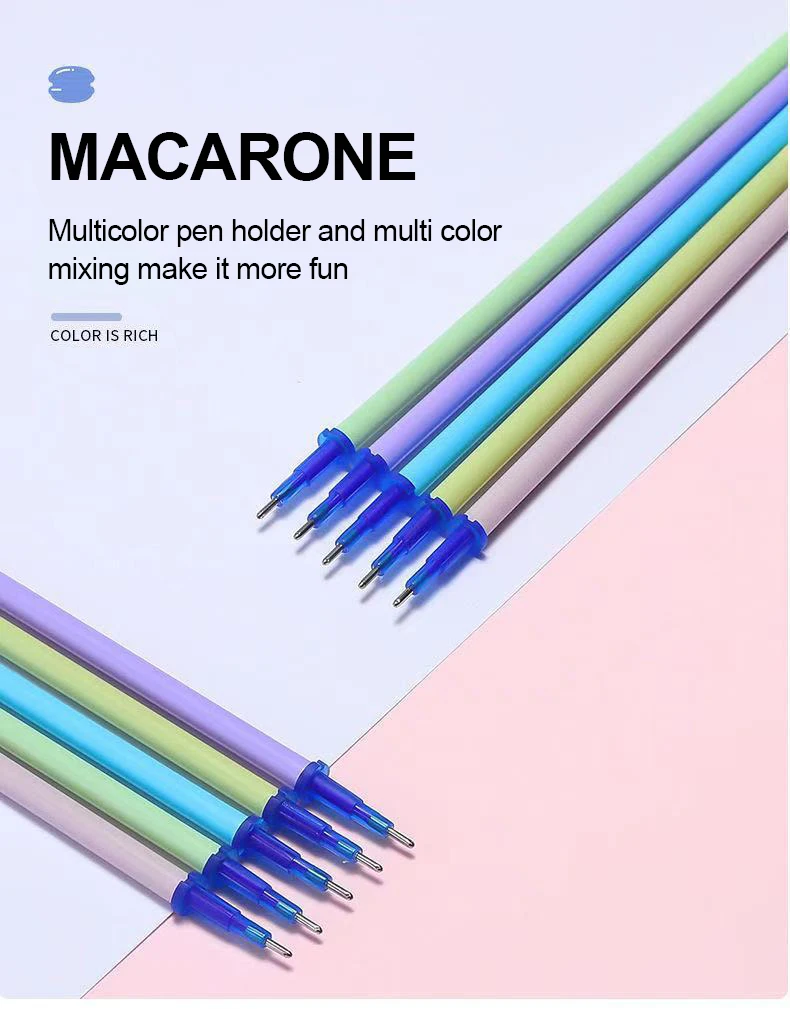 Erasable gel pen 0.5 mm refill for easy erasing by friction blue and black full needle tube free ballpoint eraser | Канцтовары для