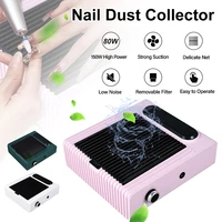 80w nail art dust collector professional nail art power vacuum cleaner with filter strong suction nail salon tool nail equipment
