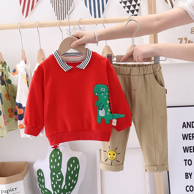 

Cartoon Boys Kids Sports Clothes Spring Autumn Clothing Sets Hoodies+Pants 2Pcs Cotton Boy Suits Outfit For Baby 0-5Y Fashion
