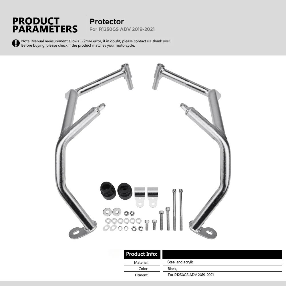 

For BMW R1250GS Motorcycle Tank bar Crash Bar Extension Protection ADV R 1250 GS Adventure R 1250GS R1250 GSA LC 2018 2019 2020