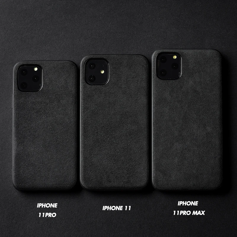 Чехол из замши и меха для телефона iPhone 11 Pro Max 2019 X XR Ультратонкий матовый кожаный