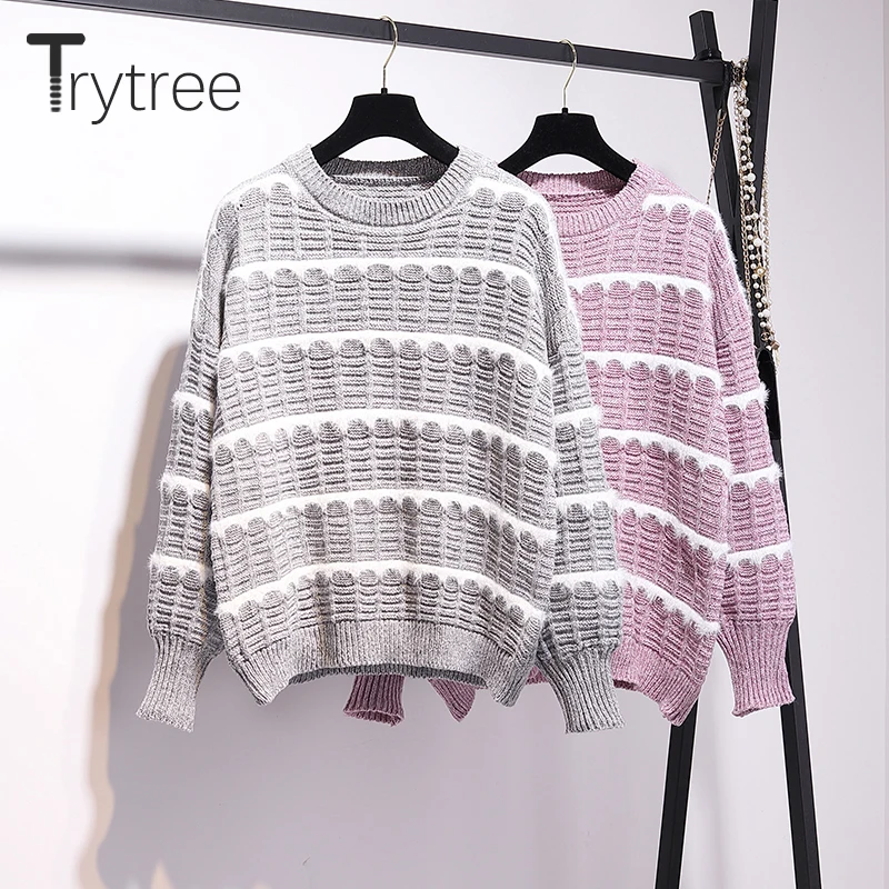 Trytree 2019 осенне-зимний комплект из двух предметов повседневный Свободный Топ в