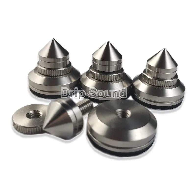 4pcs 27mm Stainless Steel Speaker Spike Pads Amplifier Shock-absorbing Isolation Stand Feet Holder Pad Adjustable Height | Электроника