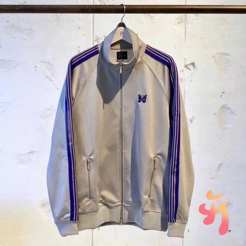 

Men's Women's Clothes AWGE Needles Sportswear High Quality Purple Butterfly Embroidery AWGE Needles Oversize Sweatshirt Pants