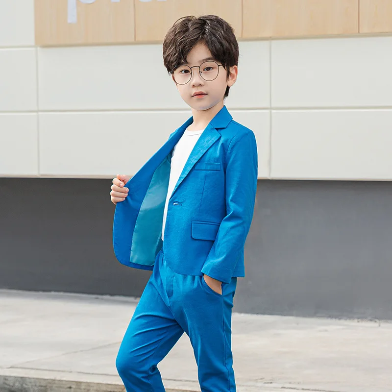 

Kids Clothes Boys Suit Set Three-piece Set Boy Suit Jacket Little Boy Piano Performance Suit Host