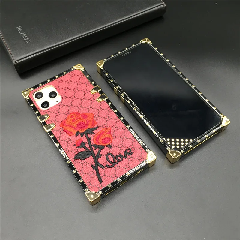Чехол для телефона samsung S10 Plus S8 S9 Note 10 PRO 9 8 квадратная крышка с цветком розы для iPhone XS Max X XR 11 PRO MAX 6 6S 7 8 Plus