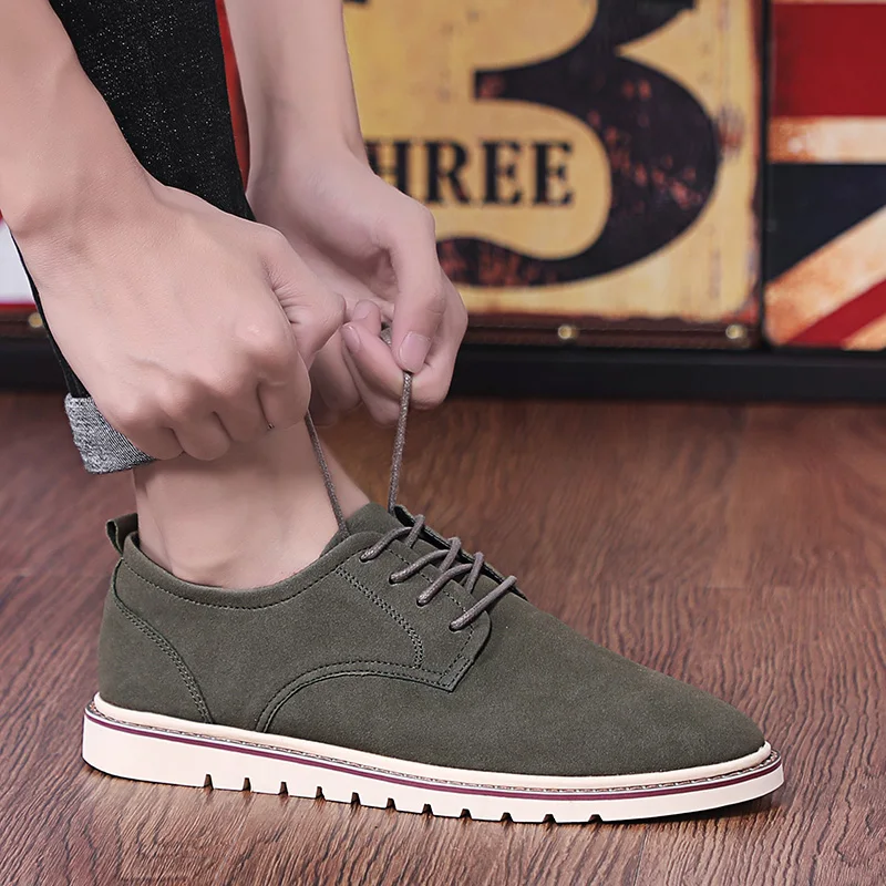 Brand Suede Leather Men Shoes Oxford Casual Classic Sneakers For Male Comfortable Footwear Big Size 39-47 | Обувь