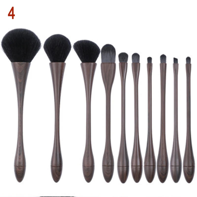 

10Pcs/set Synthetic Makeup Brushes Slim Plastic Smooth Handle for Foundation Powder Eyeshadow Brushes Set Kit ZG88