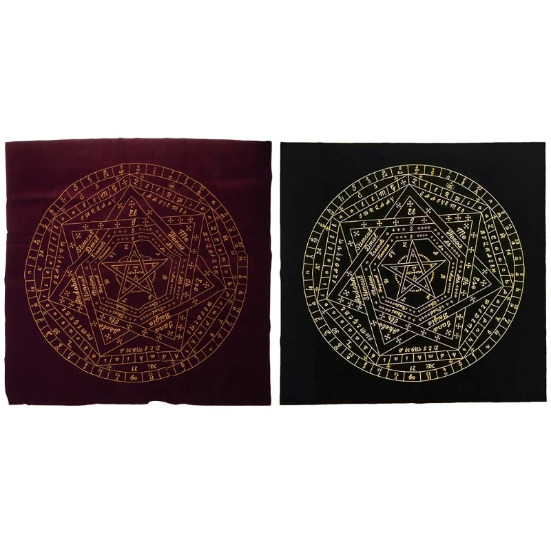 

Скатерть для Таро-карт, таинственный астрологический узор, алтарь для гадания, бархатная ткань, настольная игра, таро, коврик для карт