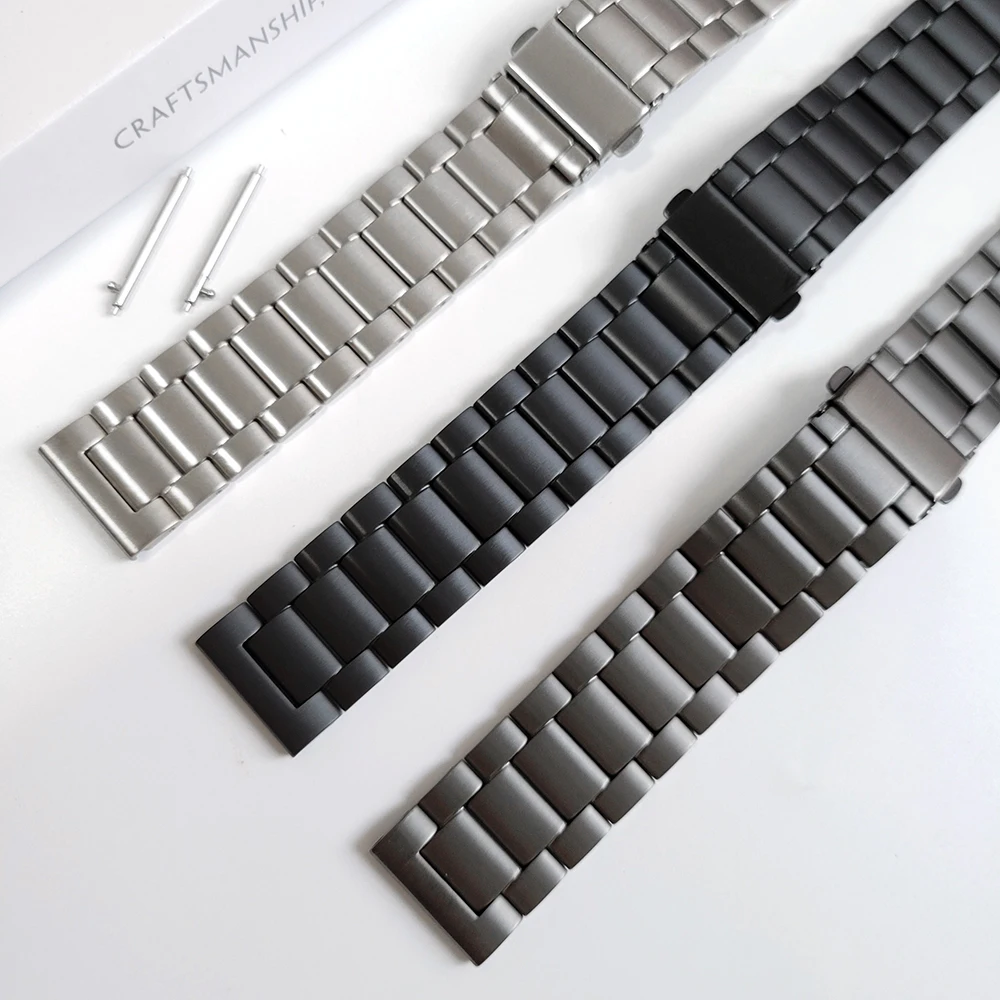 20mm Titanium Strap For Amazfit GTS band for Amazfit Bip GTS2 Watchbands Metal Stainless steel clasp Bracelet