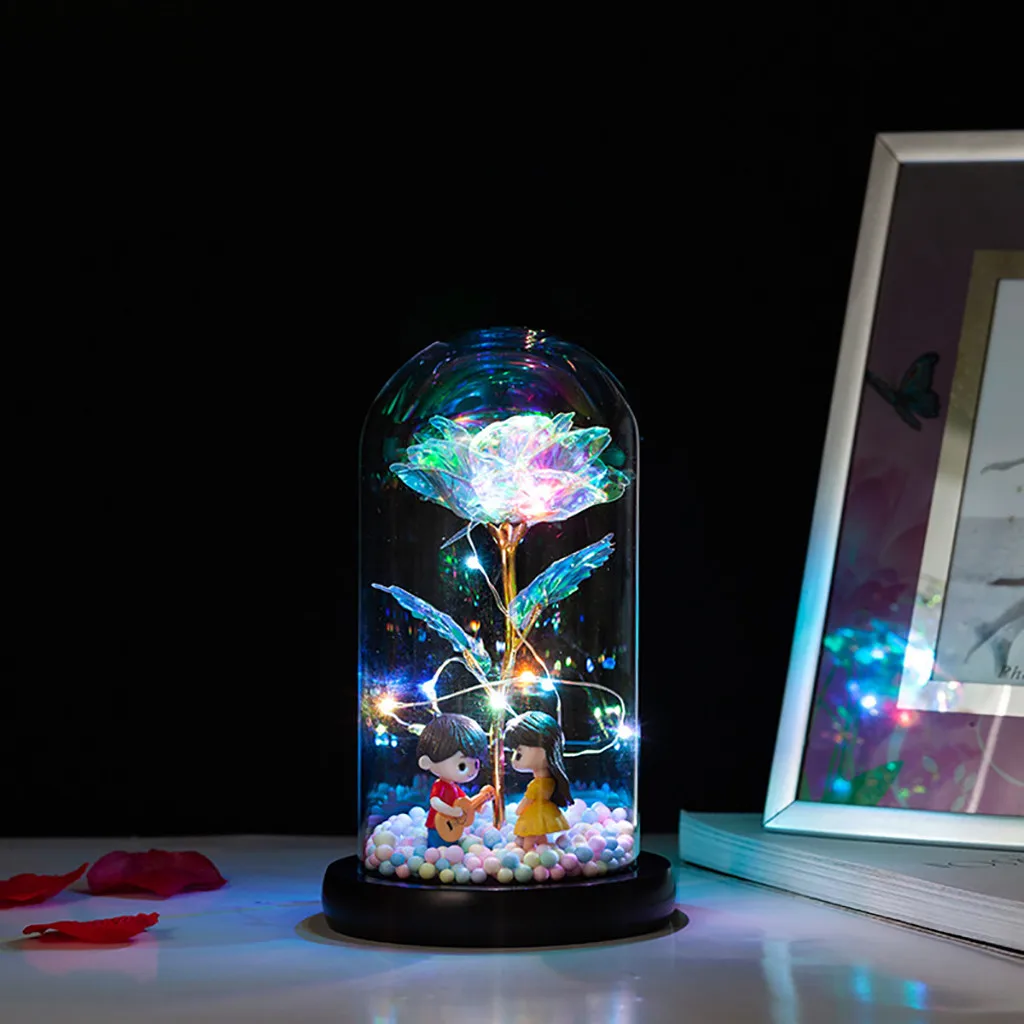 Вечный цветок стекло креативный подарок на день Святого Валентина стеклянная